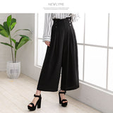 ビンテージマットサテンタックボタンクロップドワンドパンツ