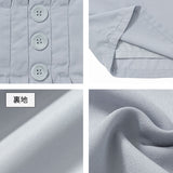 ビンテージマットサテンタックボタンクロップドワンドパンツ