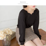 【メール便】前後2wayスカラップフェミニンカーディガン