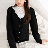 【メール便】前後2wayスカラップフェミニンカーディガン