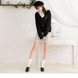 【メール便】前後2wayスカラップフェミニンカーディガン