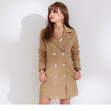 ビジュー襟スエードトレンチコート