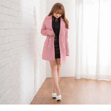 ビジュー襟スエードトレンチコート