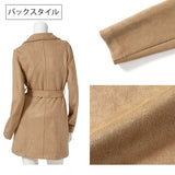 ビジュー襟スエードトレンチコート