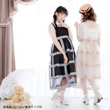 チェックリボンオーガンジースカート