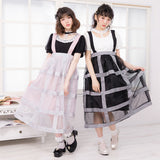 チェックリボンオーガンジースカート