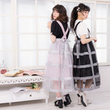 チェックリボンオーガンジースカート