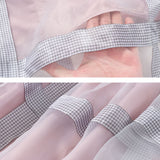 チェックリボンオーガンジースカート