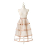 チェックリボンオーガンジースカート