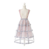 チェックリボンオーガンジースカート