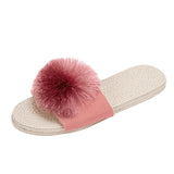 カラーポンポンサンダル