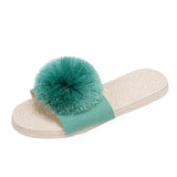 カラーポンポンサンダル