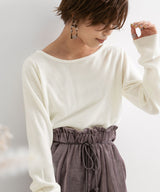 【メール便】選べるネックカシミアタッチニットトップス