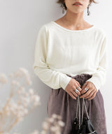 【メール便】選べるネックカシミアタッチニットトップス