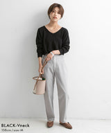 【メール便】選べるネックカシミアタッチニットトップス