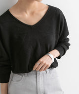 【メール便】選べるネックカシミアタッチニットトップス