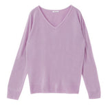 【メール便】選べるネックカシミアタッチニットトップス