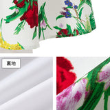 【メール便】綿ブロードひざ丈花柄フレアスカート