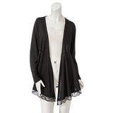 【メール便】裾レーストッパーカーディガン