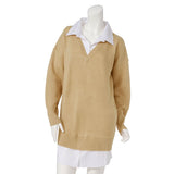 シャツレイヤードダーリンニットワンピース【S~L】