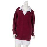 シャツレイヤードダーリンニットワンピース【S~L】