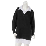 シャツレイヤードダーリンニットワンピース【S~L】