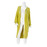 シャギービジュー付ロングカーディガン【ニット】