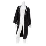 シャギービジュー付ロングカーディガン【ニット】