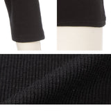 【メール便】バックリボンボートネック7分袖リブトップス