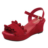 やみつきシリーズ フリルサンダル