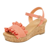 やみつきシリーズ フリルサンダル