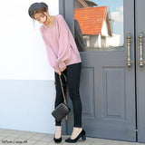 バルーンスリーブニットトップス