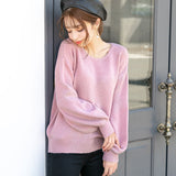 バルーンスリーブニットトップス