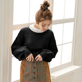 バルーンスリーブニットトップス