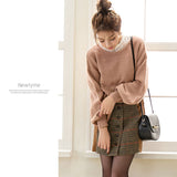 バルーンスリーブニットトップス