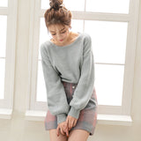 バルーンスリーブニットトップス