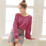 バルーンスリーブニットトップス