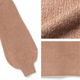 バルーンスリーブニットトップス