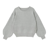 バルーンスリーブニットトップス