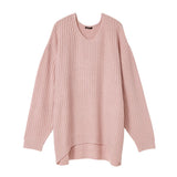 オーバーサイズニットトップス