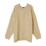 オーバーサイズニットトップス