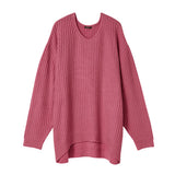 オーバーサイズニットトップス