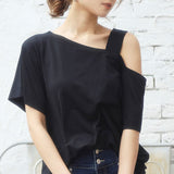 【メール便】オーバーサイズワンショルダーor肩開きTシャツ