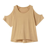 【メール便】オーバーサイズワンショルダーor肩開きTシャツ