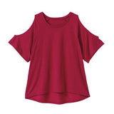 【メール便】オーバーサイズワンショルダーor肩開きTシャツ