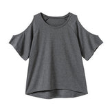 【メール便】オーバーサイズワンショルダーor肩開きTシャツ