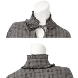 チェック柄ロングシャツワンピース