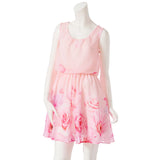 オリジナルプリントノースリシフォンワンピ【M~LL】【3L】【大きいサイズ】