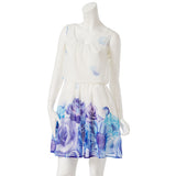 オリジナルプリントノースリシフォンワンピ【M~LL】【3L】【大きいサイズ】