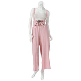 ウエストレースアップサス付ワイドパンツ